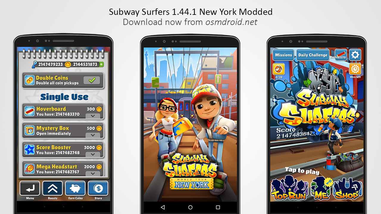 Subway Surfers 1.44.1 apk Modded Unlimited New York USA